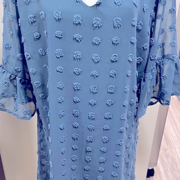 Chic Blue Textured Dress XXL - Picture 4 of 13